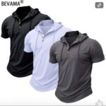 men’s short-sleeve hooded T-shirt